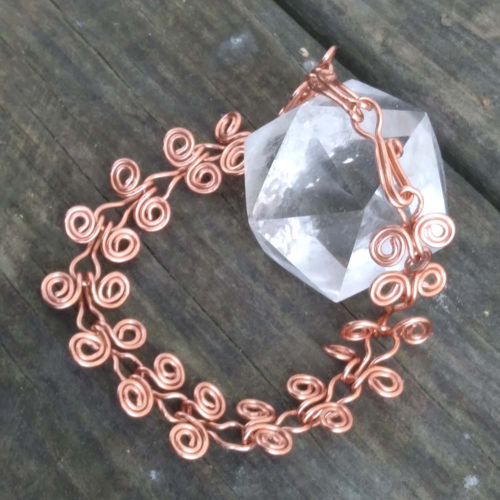 Egyptian coil copper bracelet